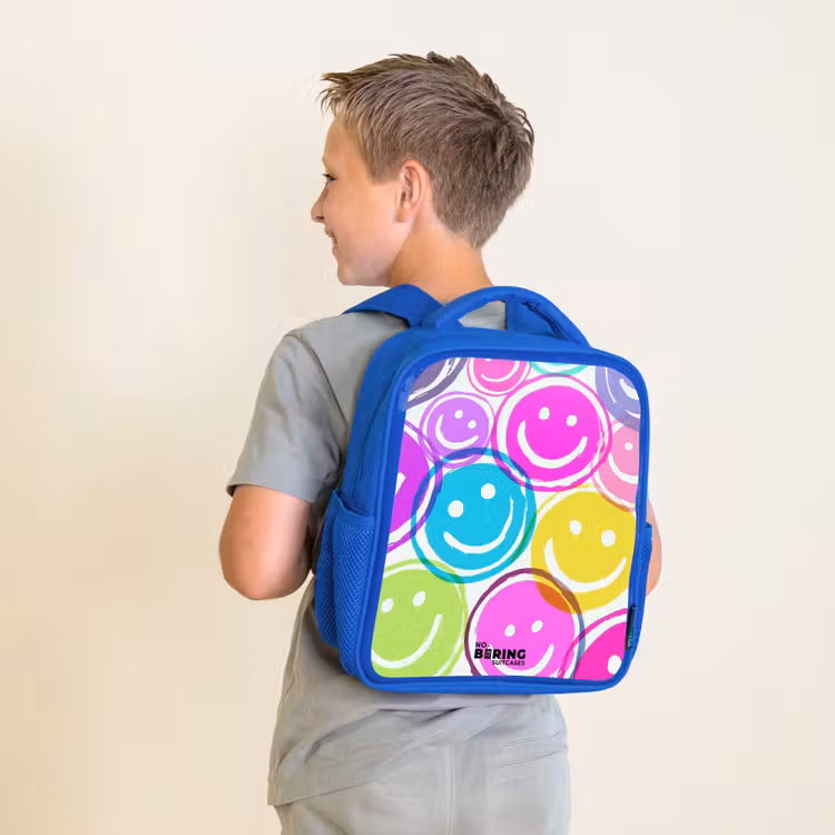 Kinderrucksack - Blau - Bunte Lächel-Explosion — 2