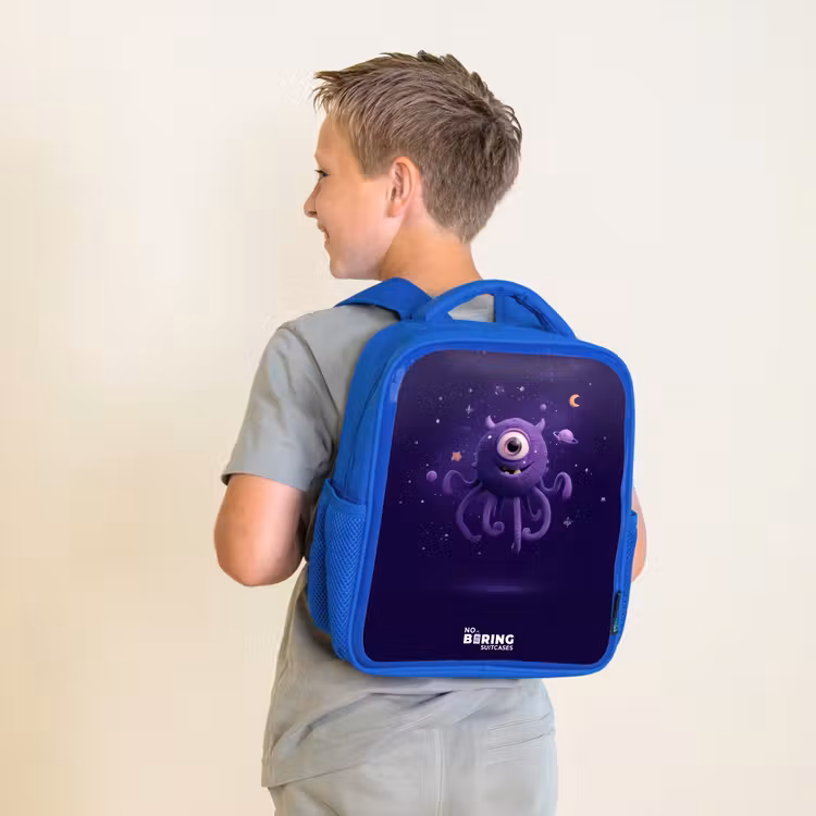 Kinderrucksack - Blau - Kosmisches Tentakelmonster — 2