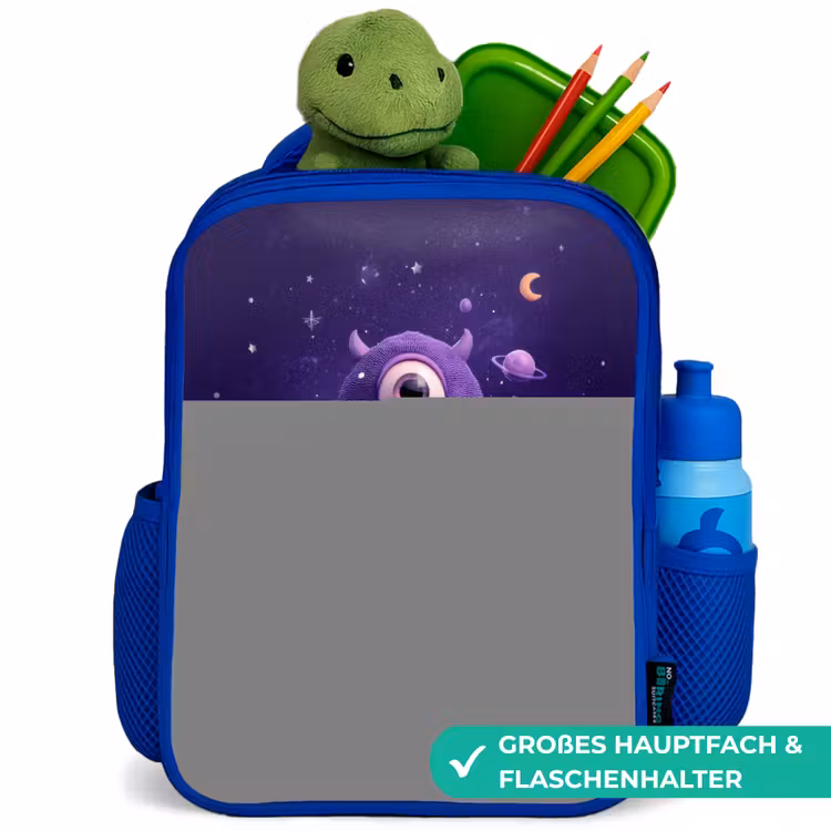 Kinderrucksack - Blau - Kosmisches Tentakelmonster — 3