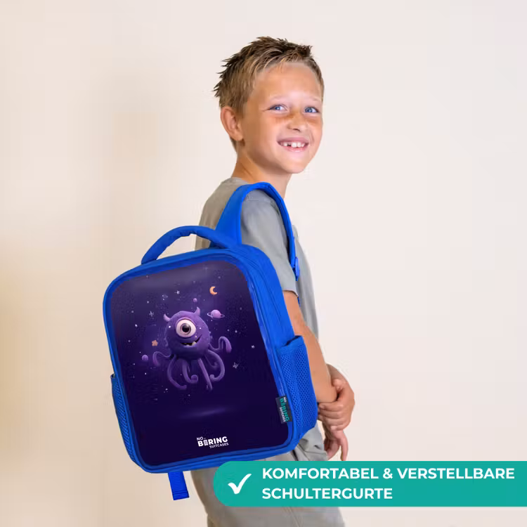 Kinderrucksack - Blau - Kosmisches Tentakelmonster — 5