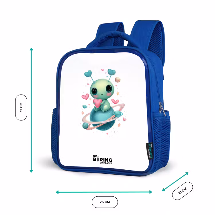Kinderrucksack - Blau - Süßer kleiner Außerirdischer mit Herz — 6