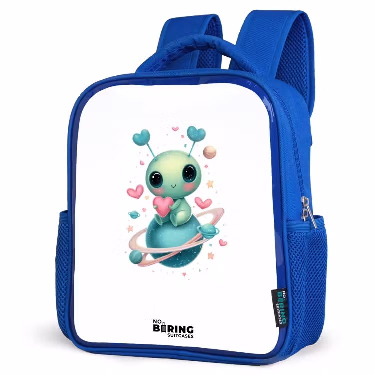 Kinderrucksack - Blau - Süßer kleiner Außerirdischer mit Herz — 7