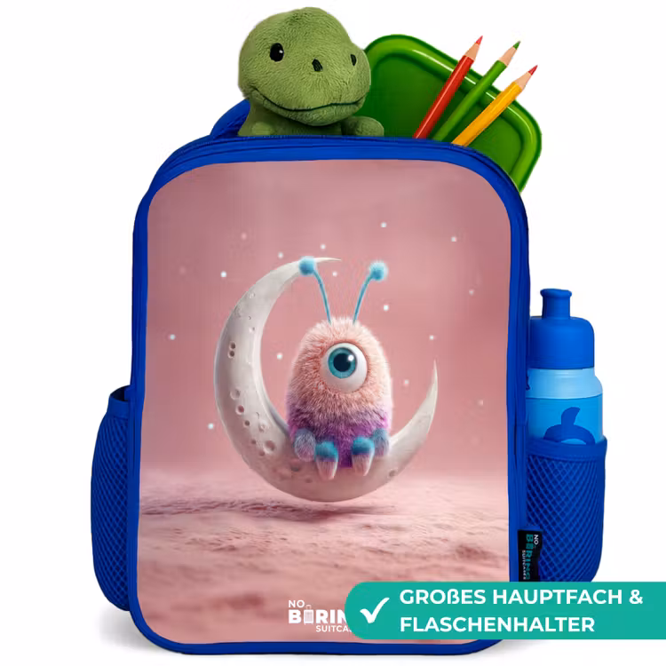 Kinderrucksack - Blau - Mondwippe mit Fluffy Weasel — 3