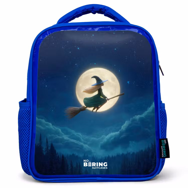 Kinderrucksack - Blau - Nachtflug über den Wald — 1