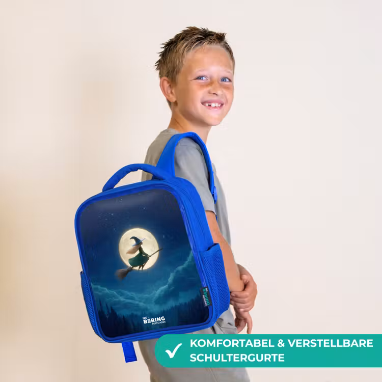 Kinderrucksack - Blau - Nachtflug über den Wald — 5