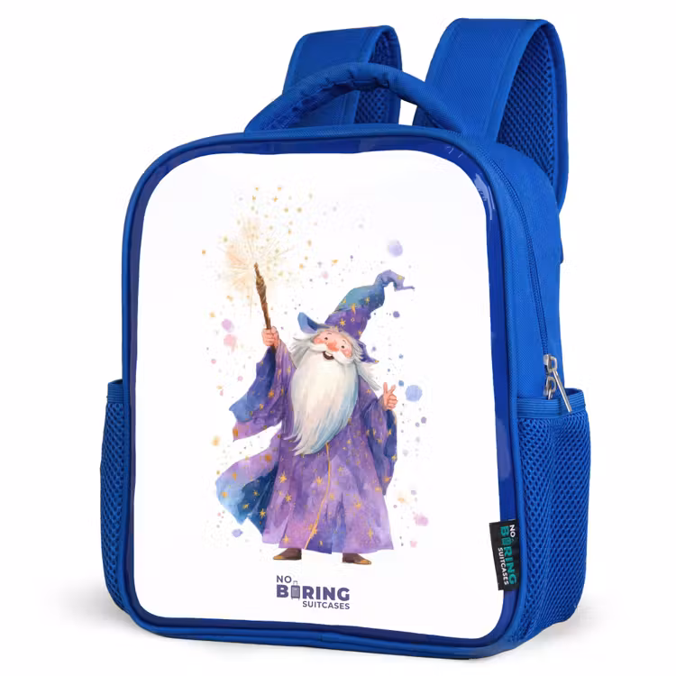 Kinderrucksack - Blau - Alter Magier mit Stab — 7