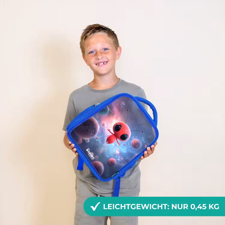 Kinderrucksack - Blau - Rotes Raumwesen im kosmischen Tanz — 4