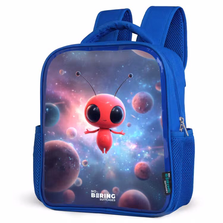 Kinderrucksack - Blau - Rotes Raumwesen im kosmischen Tanz — 7