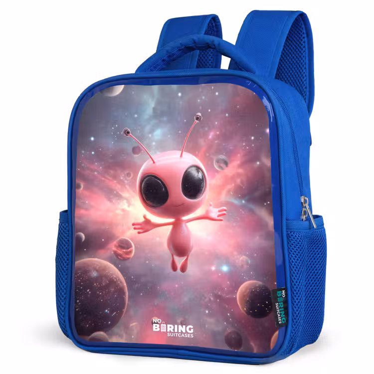 Kinderrucksack - Blau - Rosa Alien im Sternennebel — 7