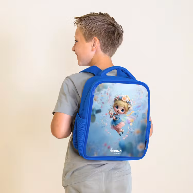 Kinderrucksack - Blau - Schmetterling Fee in Flower Air — 2