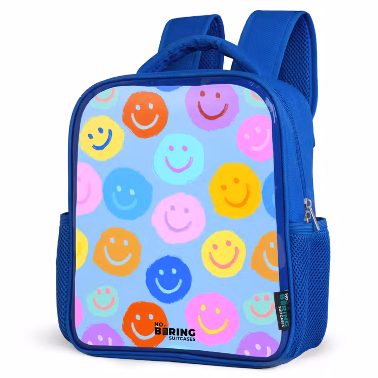 Kinderrucksack - Blau - Heiteres Muster von Smileys — 7