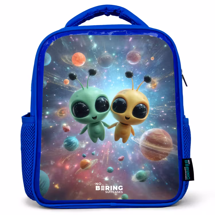 Kinderrucksack - Blau - Fröhliche außerirdische Freunde — 1