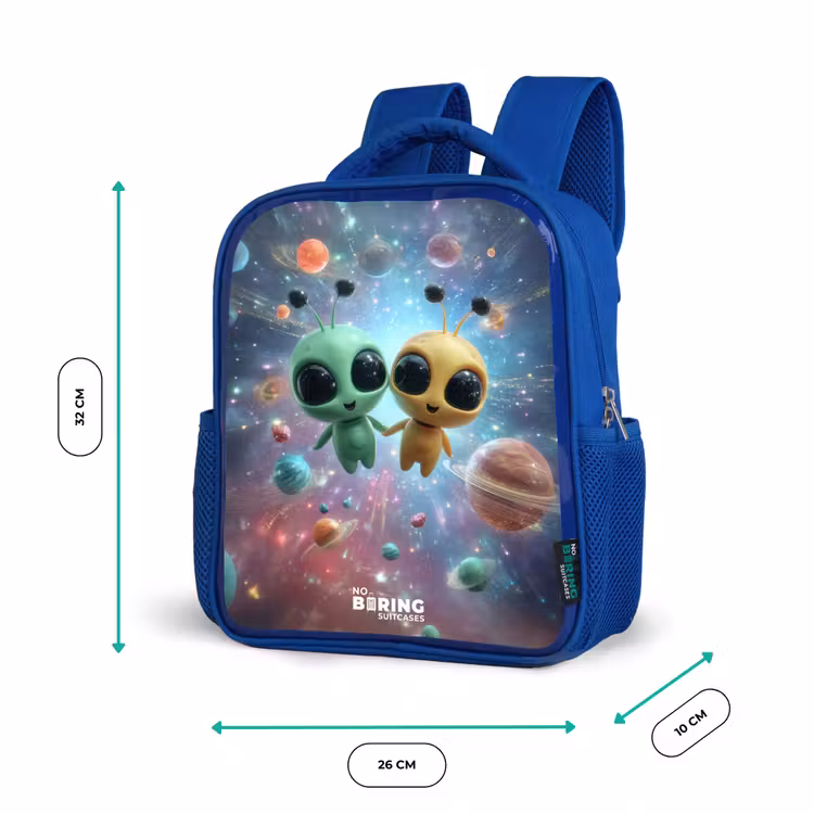 Kinderrucksack - Blau - Fröhliche außerirdische Freunde — 6