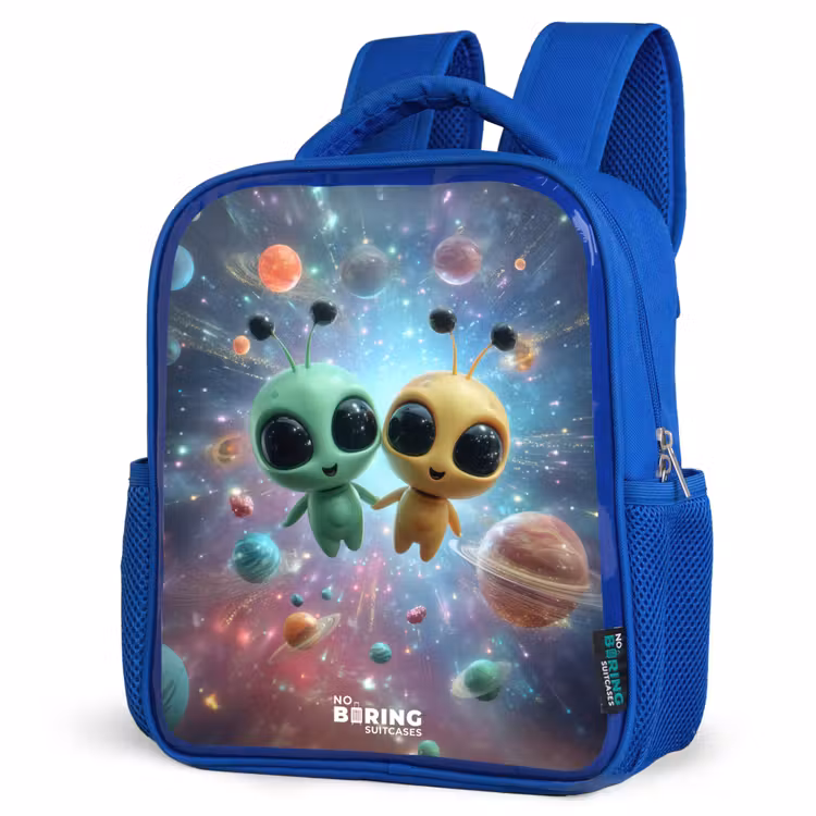 Kinderrucksack - Blau - Fröhliche außerirdische Freunde — 7
