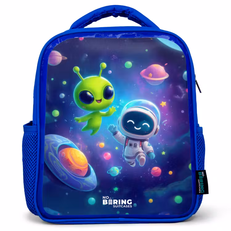 Kinderrucksack - Blau - Fröhliches Treffen im Weltraum — 1