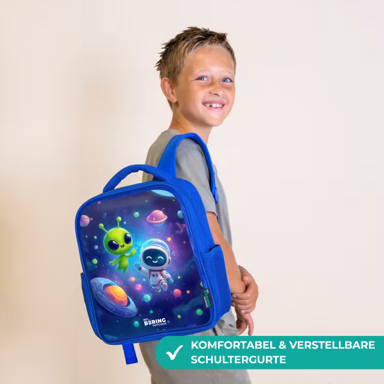 Kinderrucksack - Blau - Fröhliches Treffen im Weltraum — 5