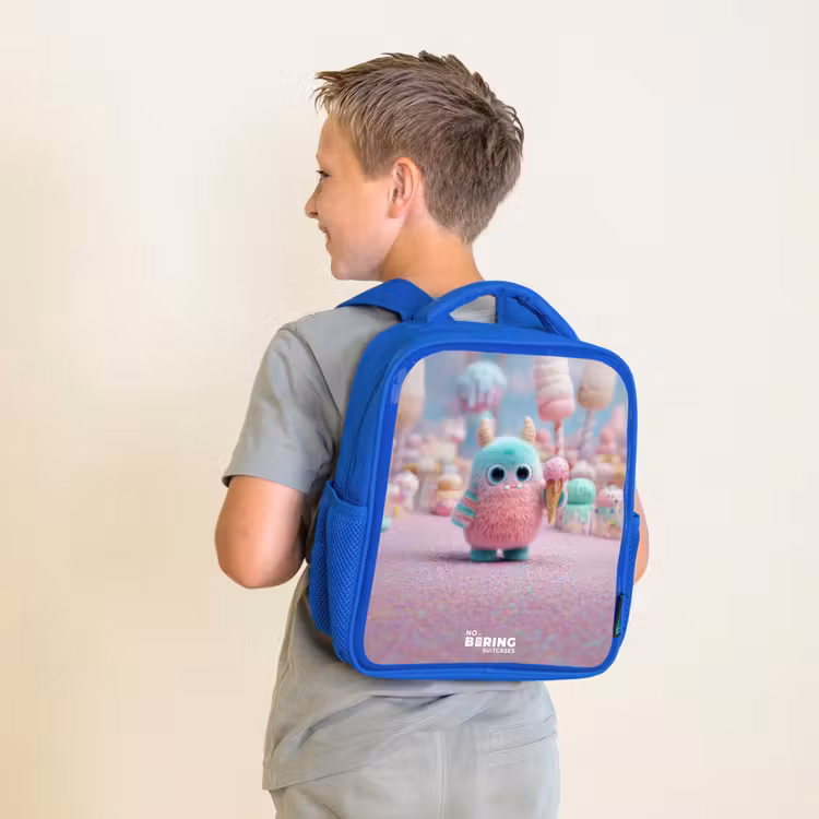 Kinderrucksack - Blau - Süßes Monster Süßigkeiten Abenteuer — 2