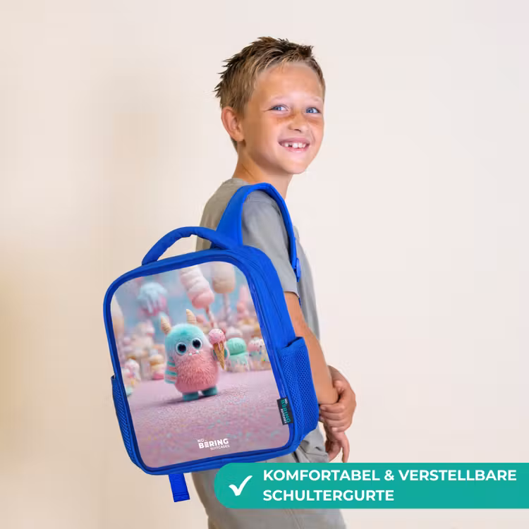 Kinderrucksack - Blau - Süßes Monster Süßigkeiten Abenteuer — 5