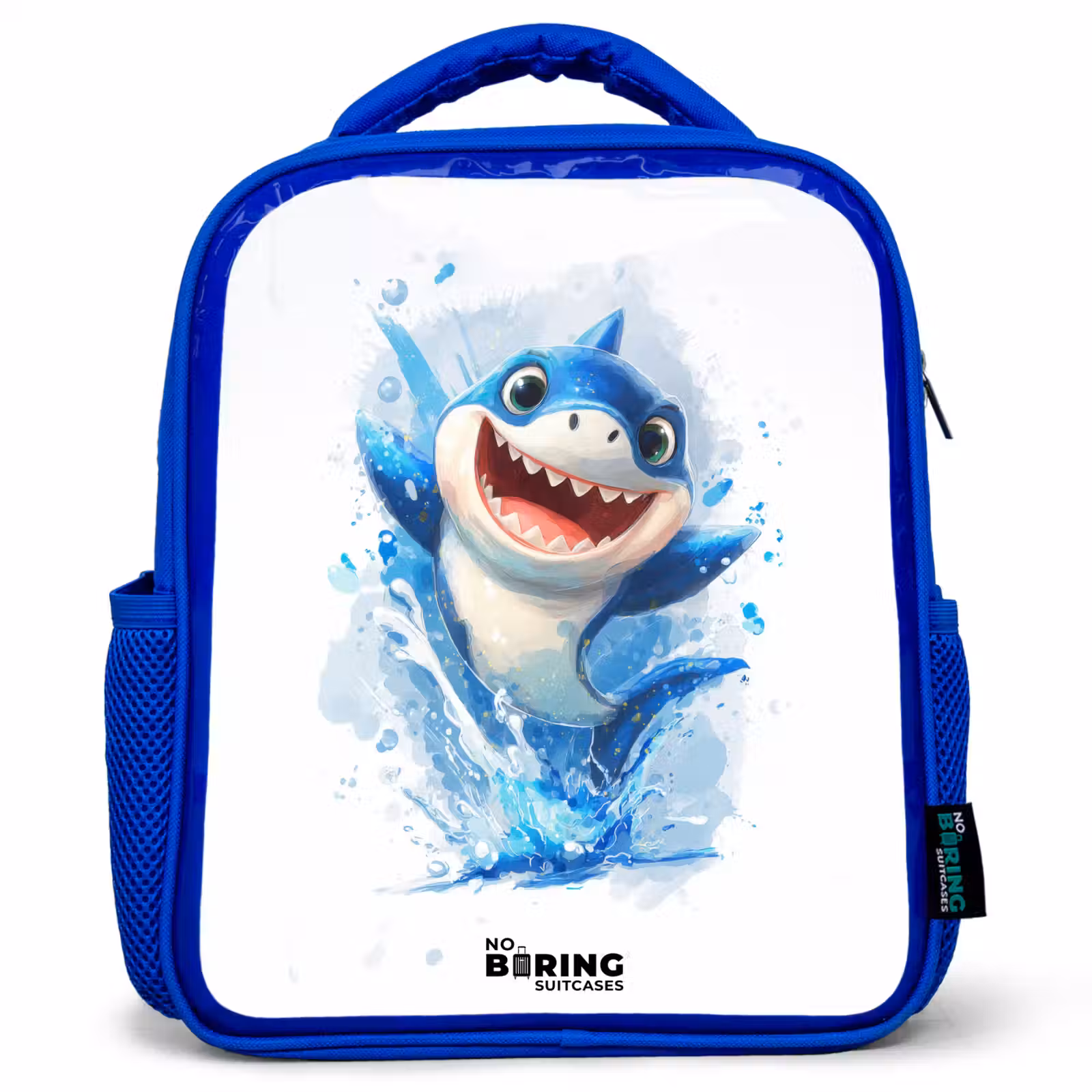 Kinderrucksack - Blau - Hai - Zähne - Wasser — 1