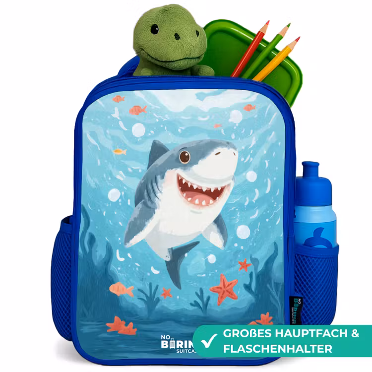 Kinderrucksack - Blau - Hai - Wasser - Meer — 3