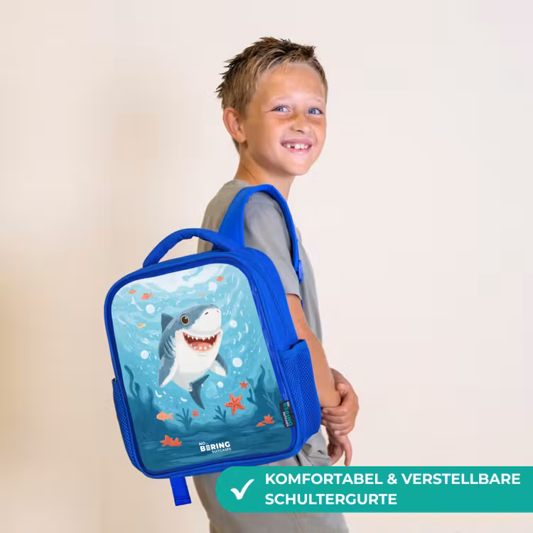 Kinderrucksack - Blau - Hai - Wasser - Meer — 5