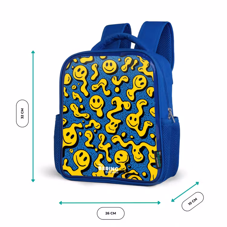 Kinderrucksack - Blau - Smiley - Blau - Gelb — 6
