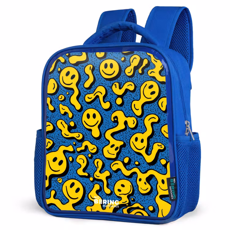 Kinderrucksack - Blau - Smiley - Blau - Gelb — 7