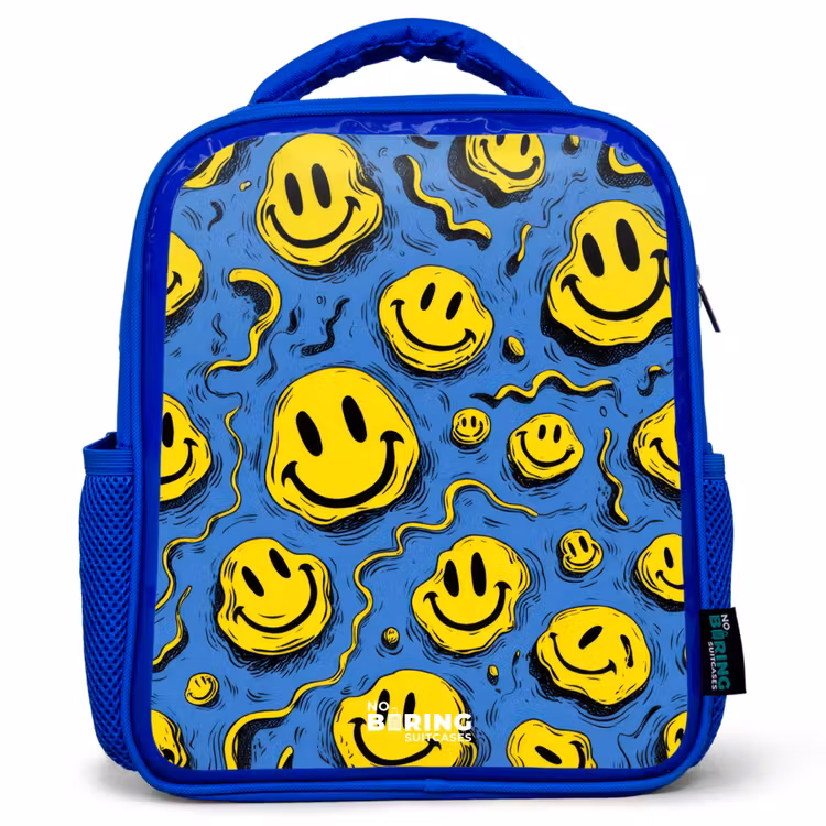 Kinderrucksack - Blau - Smiley - Gelb - Blau — 1