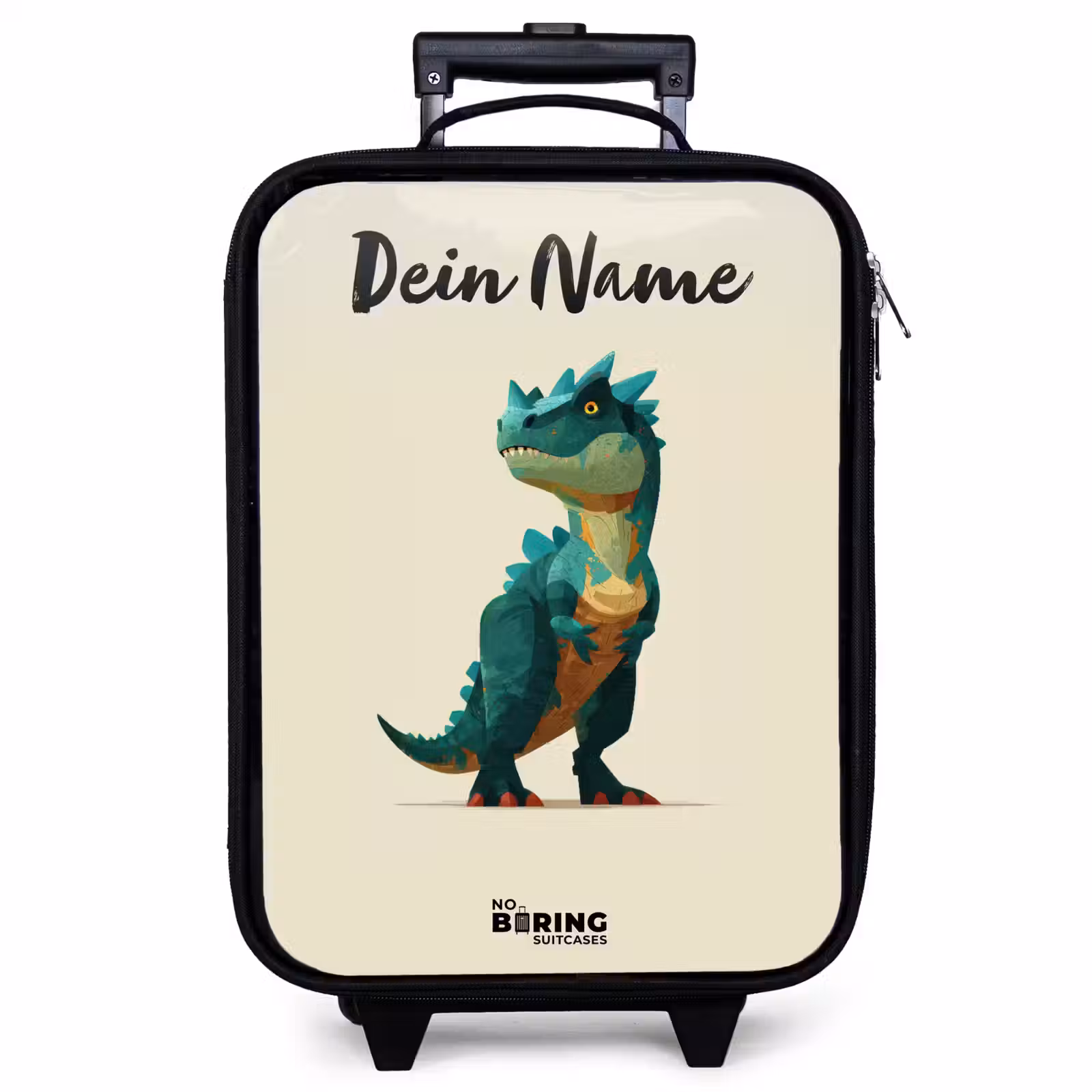 Kinderkoffer mit Name - Dino - Tier - Grün — 1