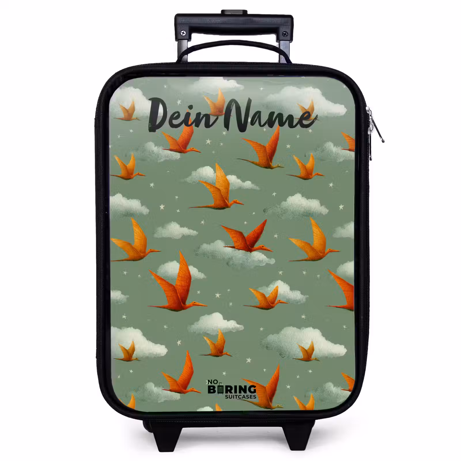 Kinderkoffer mit Name - Muster - Dino - Flugsaurier — 1