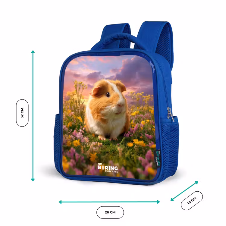 Kinderrucksack - Blau - Meerschweinchen - Natur - Tier — 6