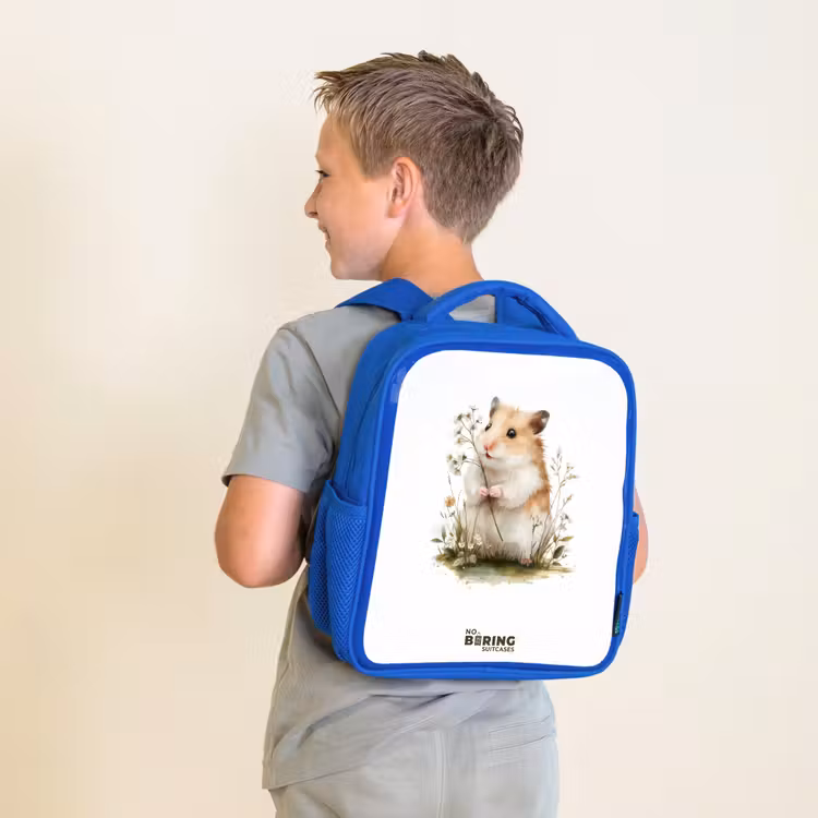 Kinderrucksack - Blau - Tier - Natur - Hamster — 2