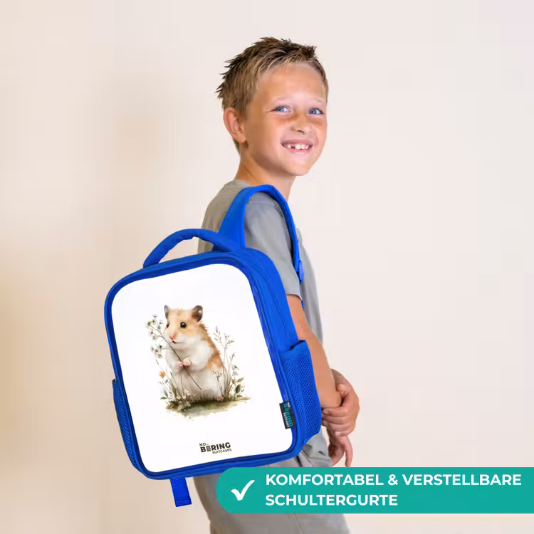 Kinderrucksack - Blau - Tier - Natur - Hamster — 5