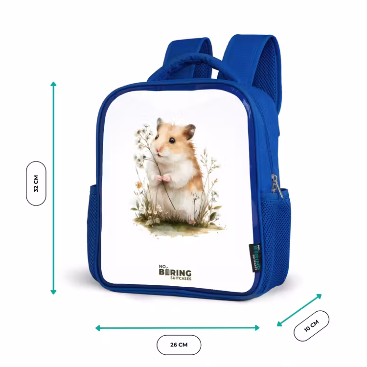 Kinderrucksack - Blau - Tier - Natur - Hamster — 6