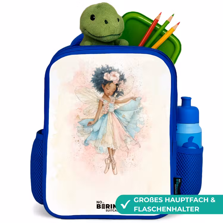 Kinderrucksack - Blau - Elf - Ballett - Farbenfroh — 3