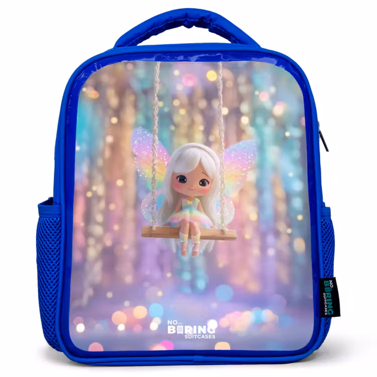 Kinderrucksack - Blau - Fee - Elf - Regenbogen — 1