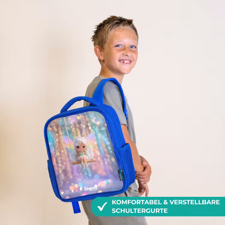 Kinderrucksack - Blau - Fee - Elf - Regenbogen — 5