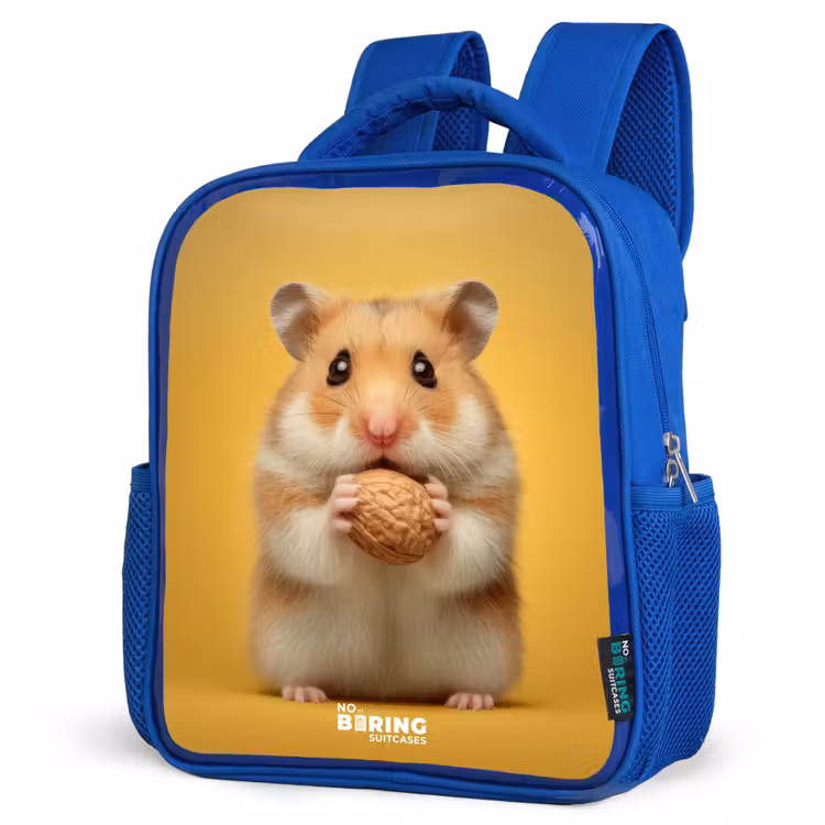Kinderrucksack - Blau - Hamster - Walnuss - Tier — 7