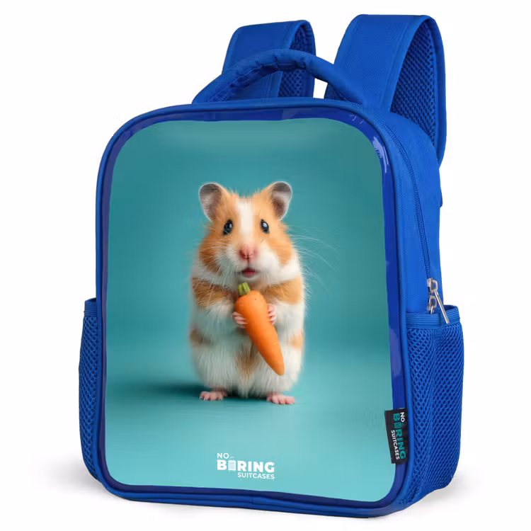 Kinderrucksack - Blau - Hamster - Karotte - Tier — 7