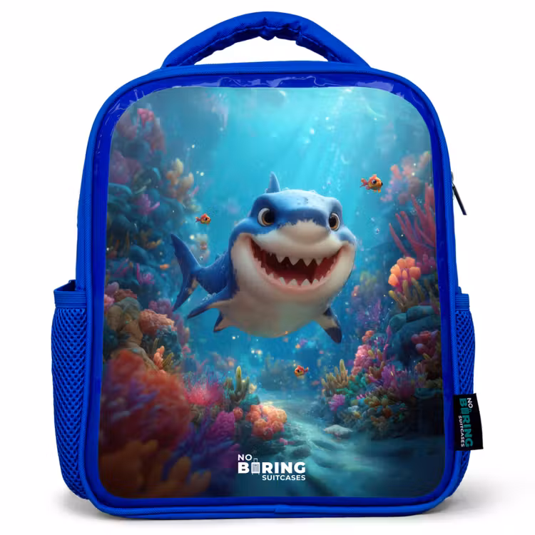 Kinderrucksack - Blau - Riff - Koralle - Hai - Tier — 1