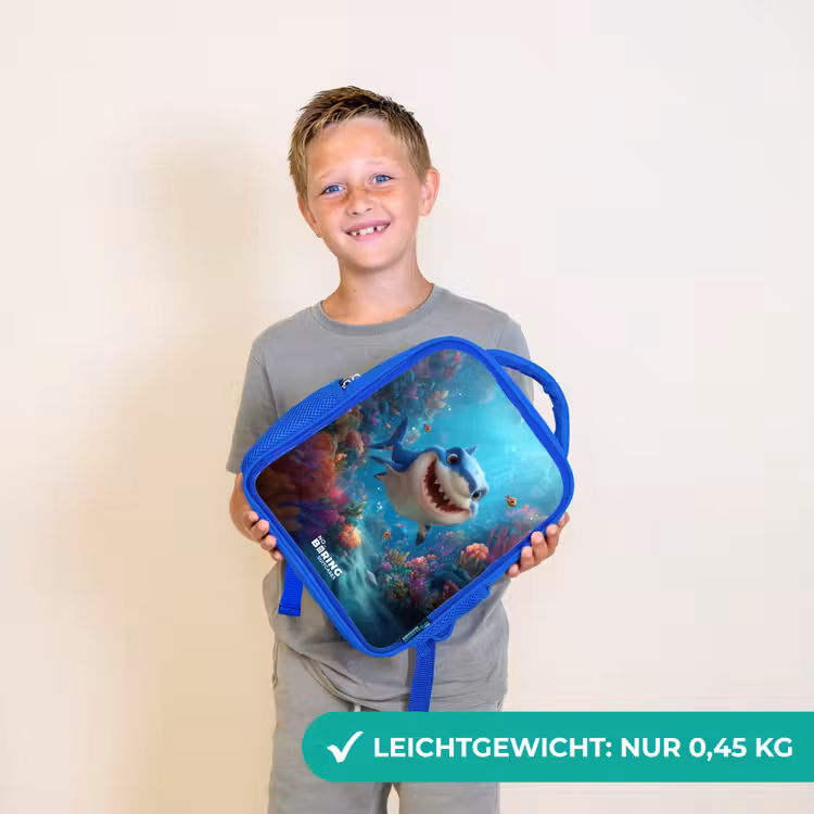 Kinderrucksack - Blau - Riff - Koralle - Hai - Tier — 4