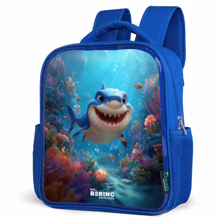 Kinderrucksack - Blau - Riff - Koralle - Hai - Tier — 7