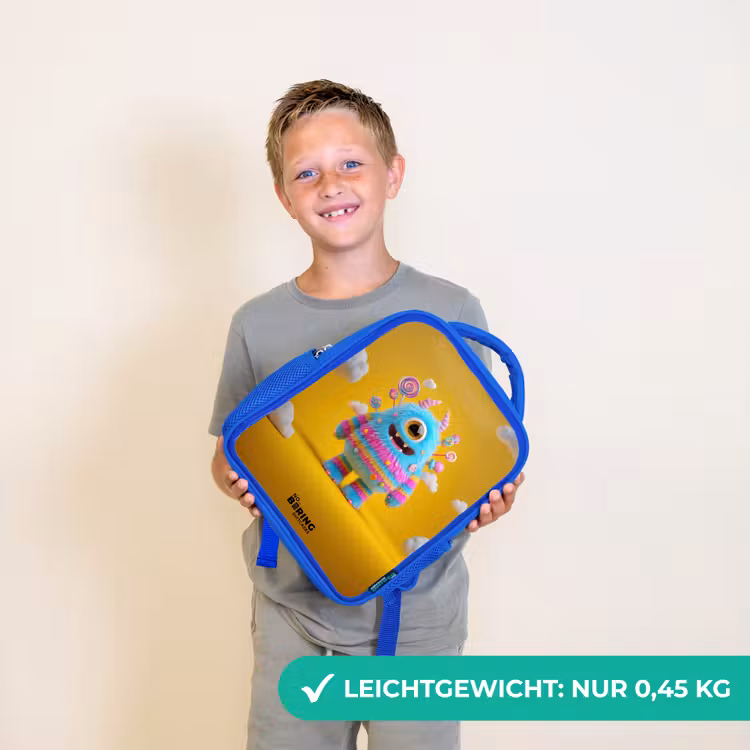 Kinderrucksack - Blau - Süßigkeiten - Monster - Regenbogen — 4