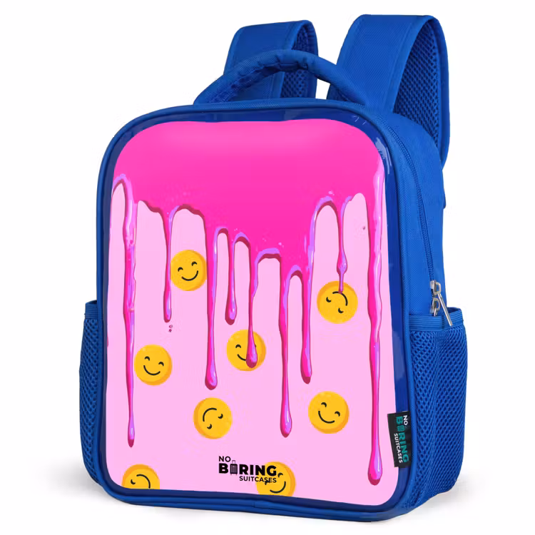 Kinderrucksack - Blau - Farbe - Smiley - Rosa — 7