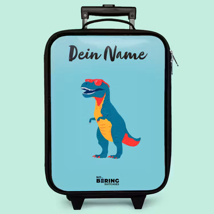 Kinderkoffer mit Name - Dino - Tier - Sonnenbrille — 3