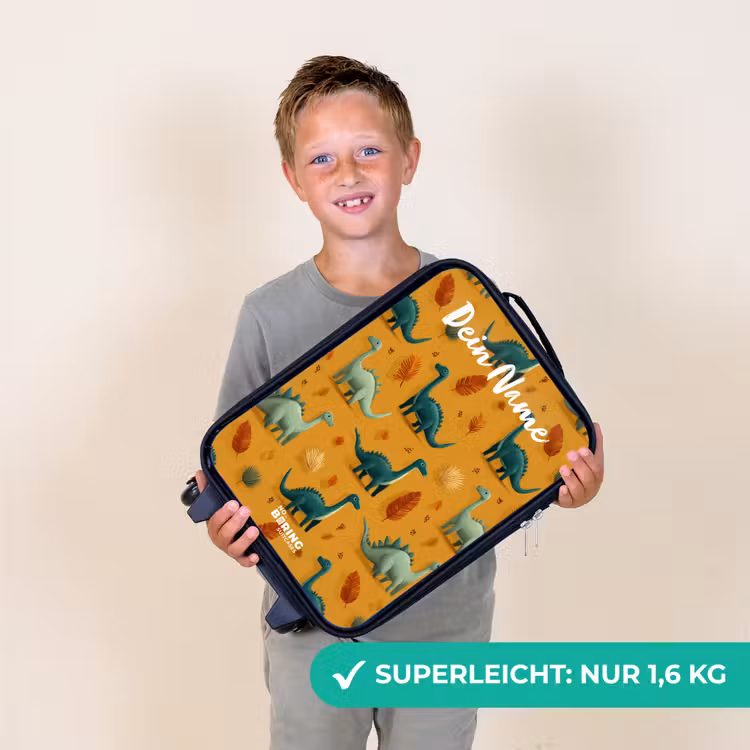 Kinderkoffer mit Name - Dino - Tiere - Muster — 2