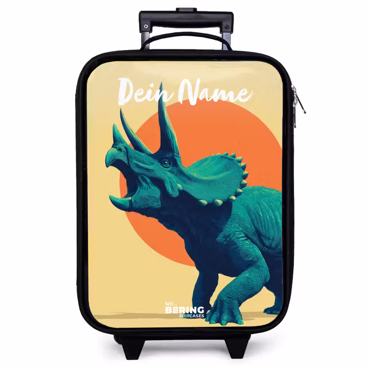 Kinderkoffer mit Name - Dino - Triceratops - Tier — 1
