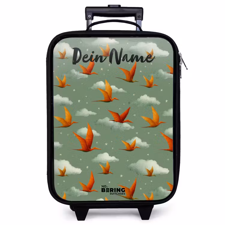 Kinderkoffer mit Name - Muster - Dino - Flugsaurier — 1