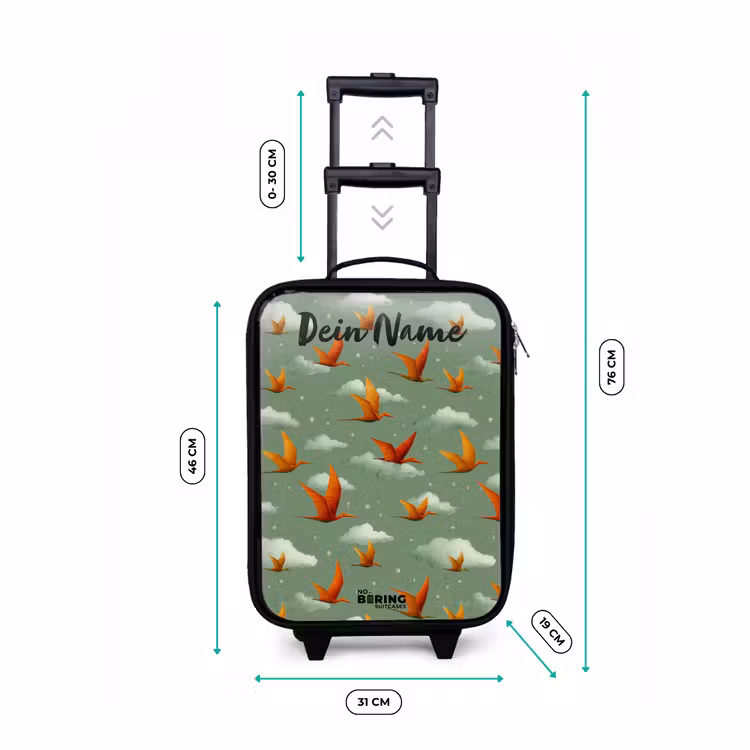Kinderkoffer mit Name - Muster - Dino - Flugsaurier — 7