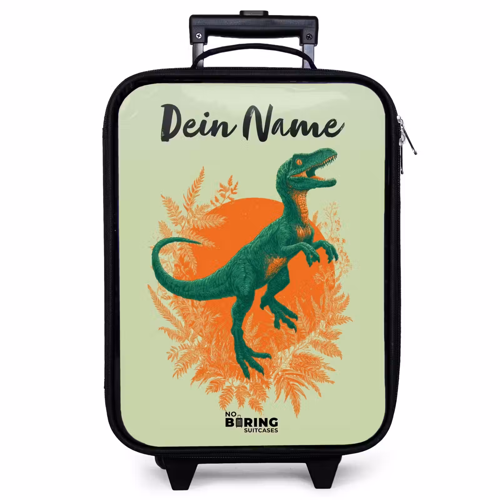 Kinderkoffer mit Name - Dino - Natur - Grün — 1